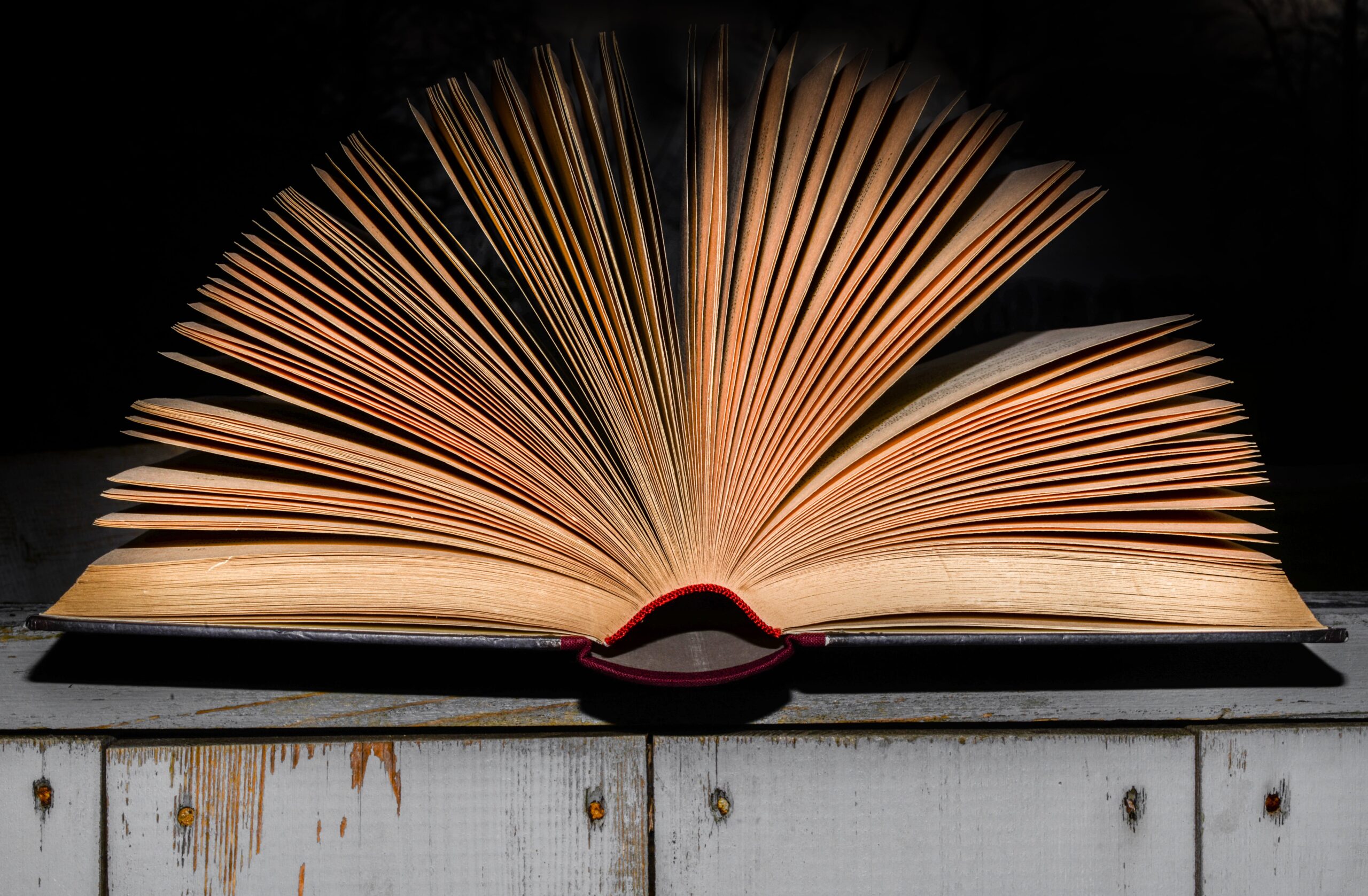 An open book.